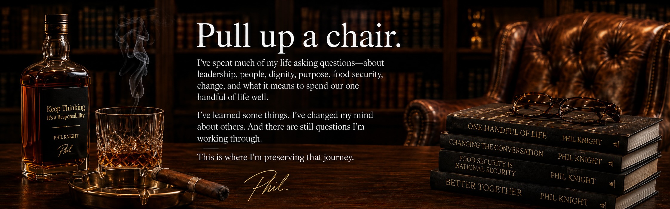 Pull up a chair library scene